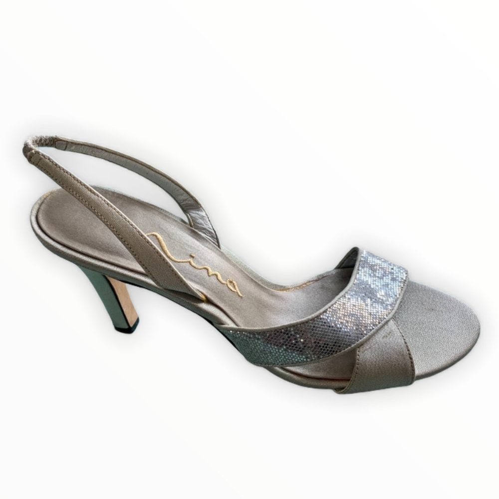 Nina silver heels